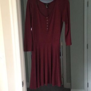 3/4 sleeve skater fit and flare dress
